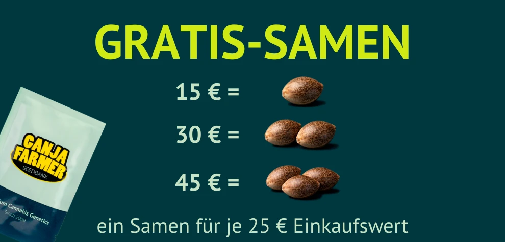 1 Gratis-Samen pro 25 € Einkaufswert